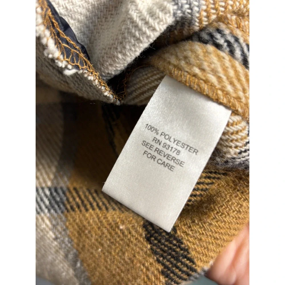 Workshop Plaid Shacket Jacket M Oversized Snap Front Cozy Fall Cabincore Coat